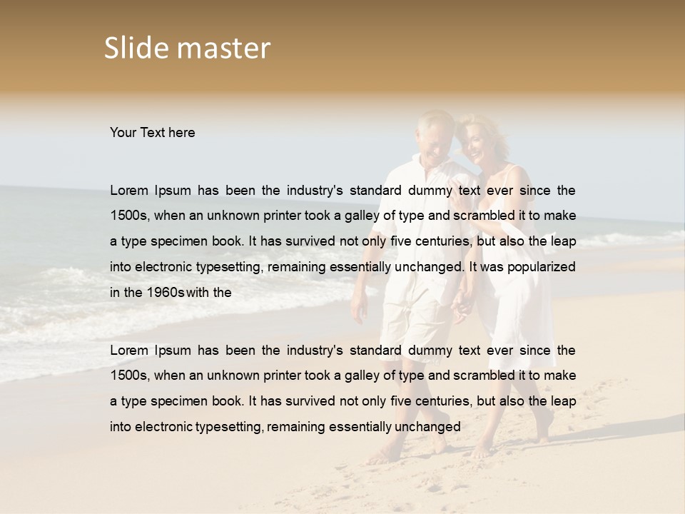 Woman Looking Vacation PowerPoint Template