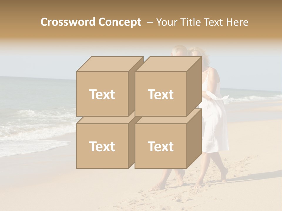 Woman Looking Vacation PowerPoint Template