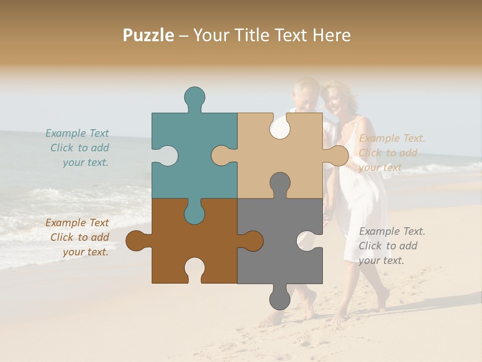 Woman Looking Vacation PowerPoint Template