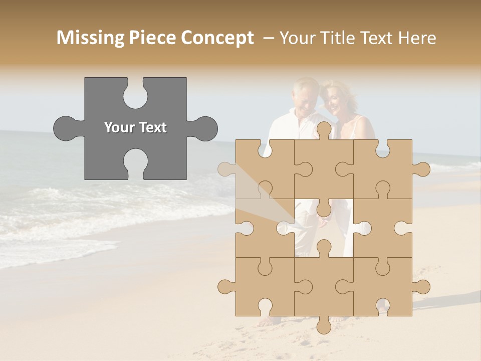 Woman Looking Vacation PowerPoint Template