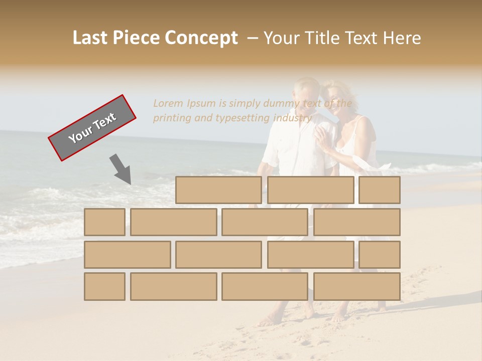 Woman Looking Vacation PowerPoint Template