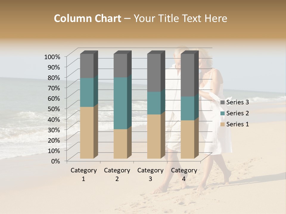 Woman Looking Vacation PowerPoint Template