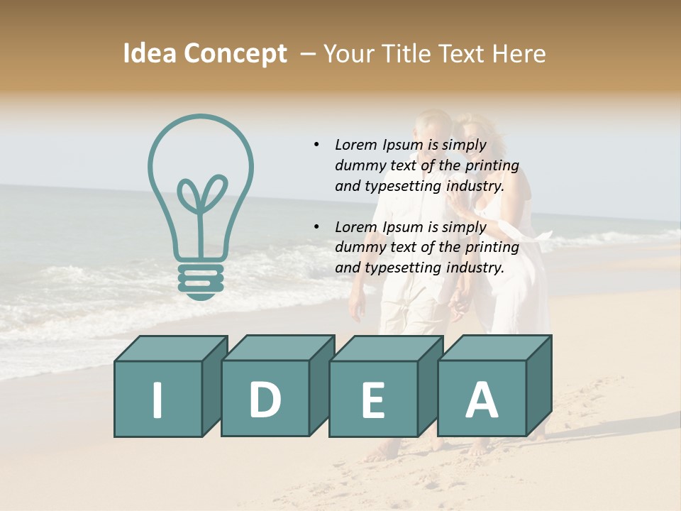 Woman Looking Vacation PowerPoint Template