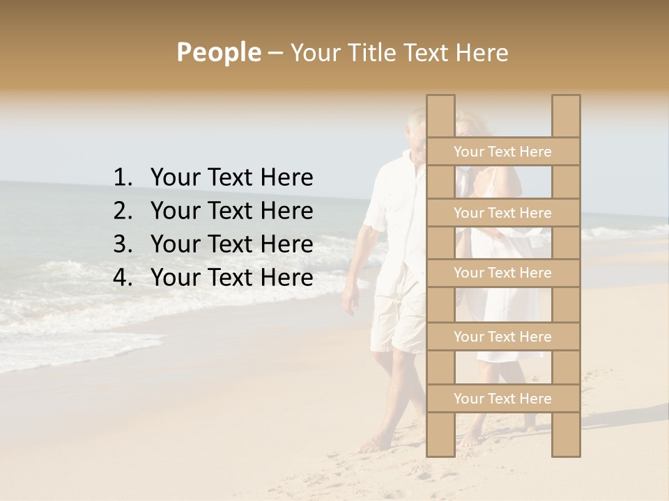 Woman Looking Vacation PowerPoint Template