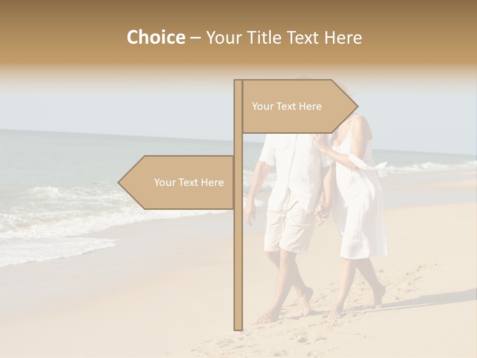 Woman Looking Vacation PowerPoint Template