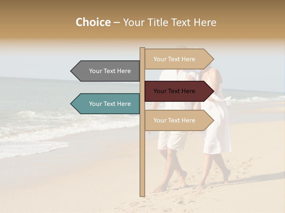 Woman Looking Vacation PowerPoint Template