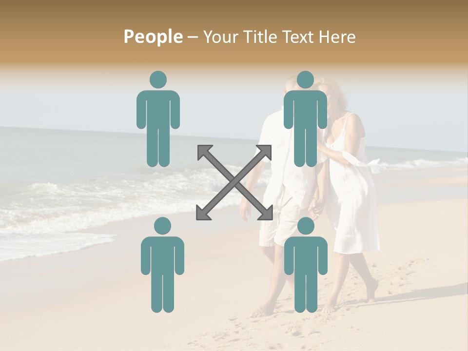 Woman Looking Vacation PowerPoint Template