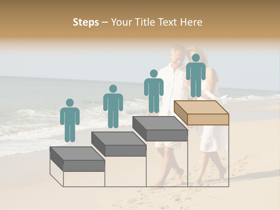 Woman Looking Vacation PowerPoint Template
