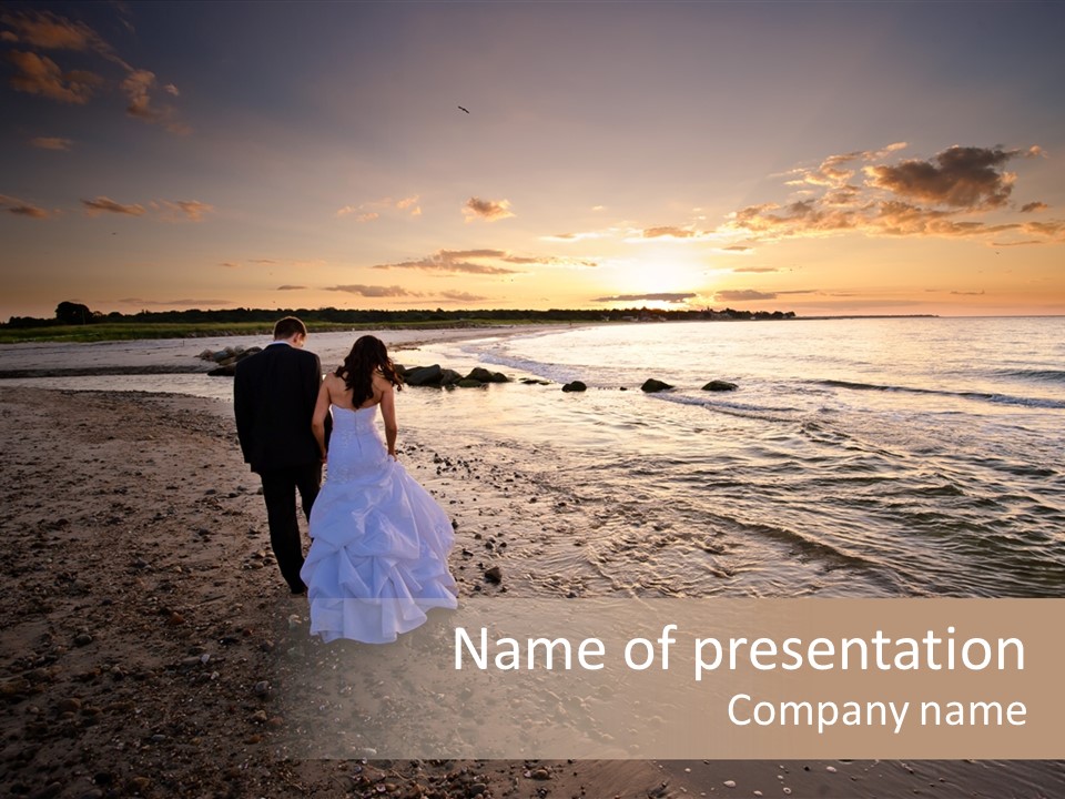 Bride Bay Dramatic PowerPoint Template