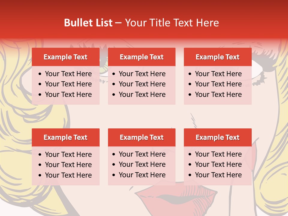 Hair Face Artistic PowerPoint Template