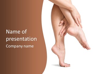 Cellulite Stripped Toe PowerPoint Template