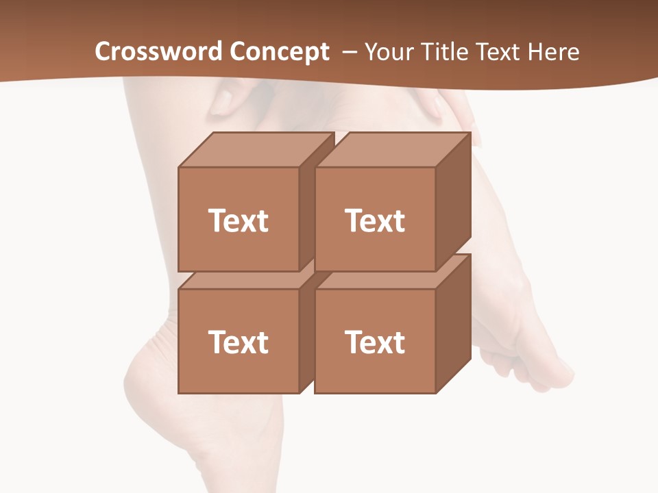 Cellulite Stripped Toe PowerPoint Template