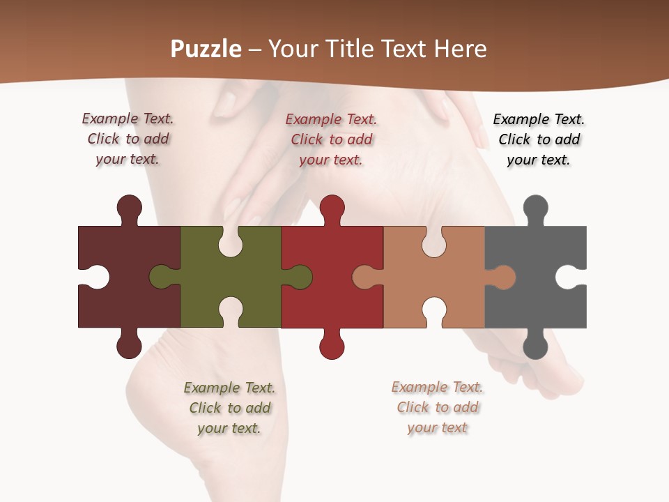 Cellulite Stripped Toe PowerPoint Template
