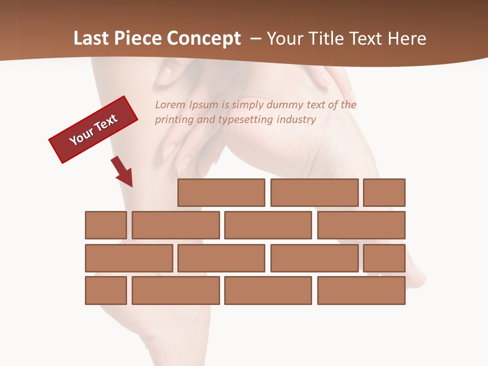 Cellulite Stripped Toe PowerPoint Template