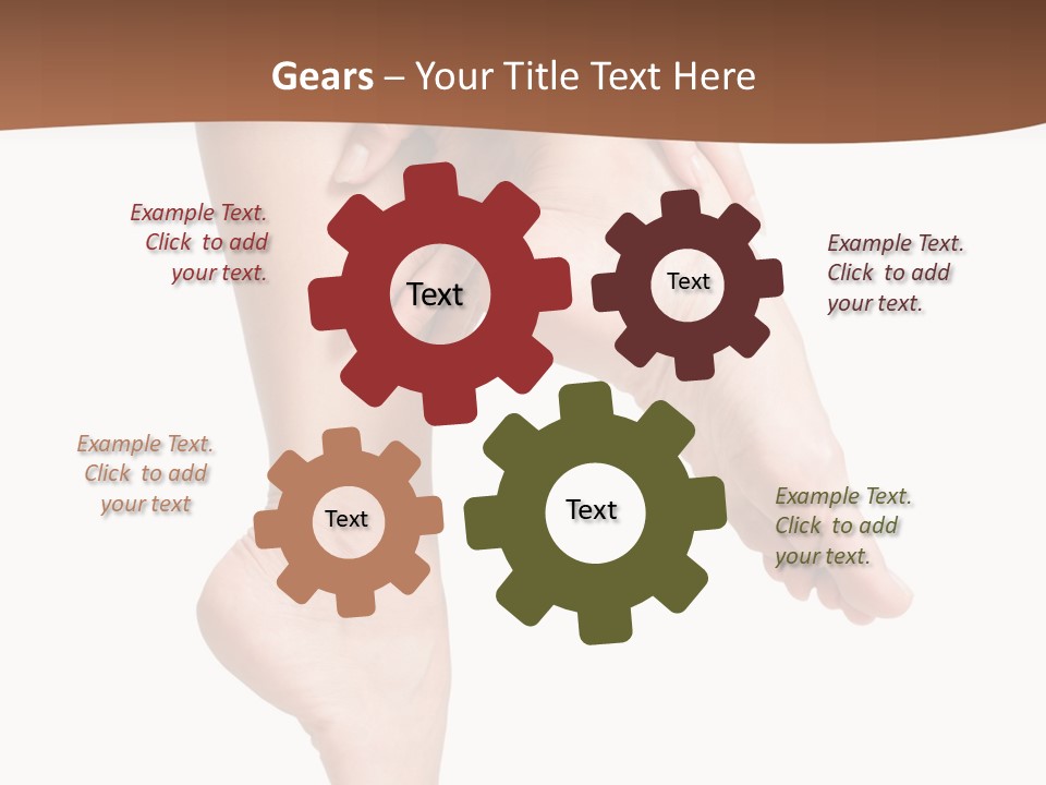 Cellulite Stripped Toe PowerPoint Template