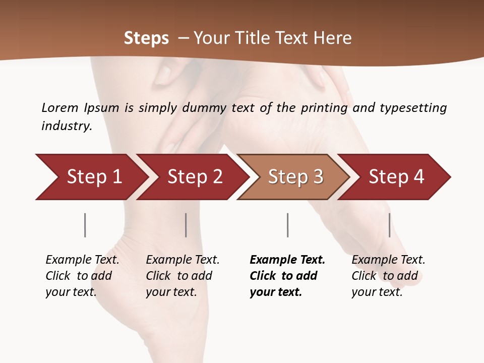 Cellulite Stripped Toe PowerPoint Template