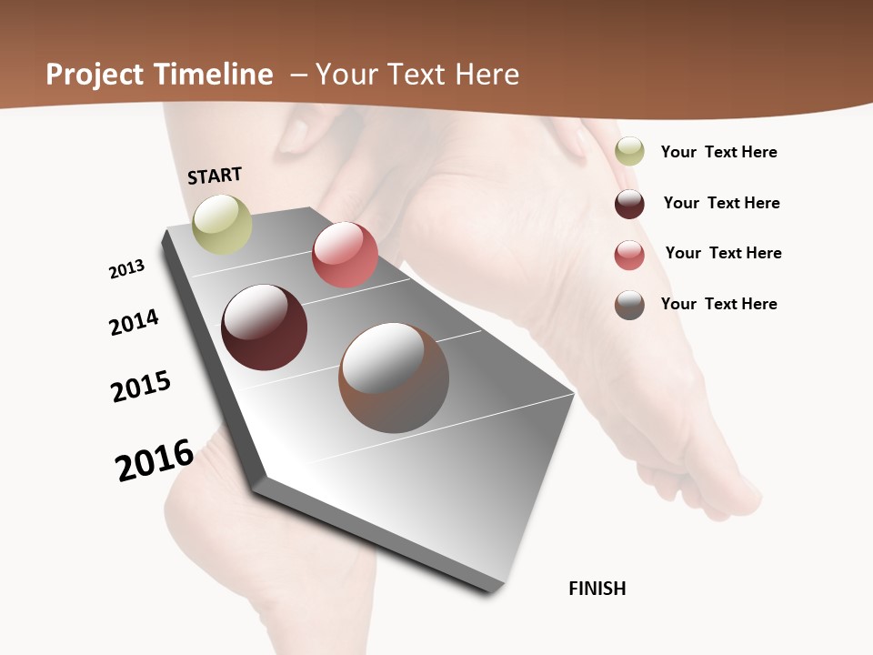 Cellulite Stripped Toe PowerPoint Template