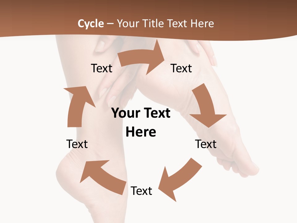 Cellulite Stripped Toe PowerPoint Template