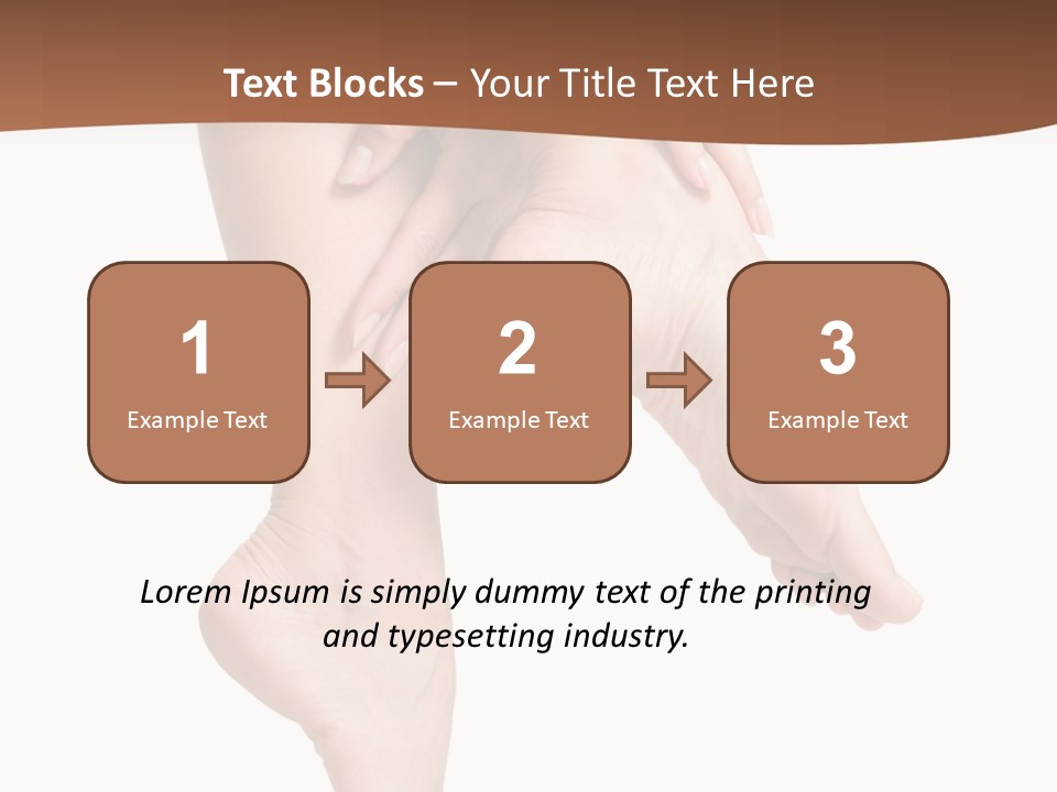 Cellulite Stripped Toe PowerPoint Template