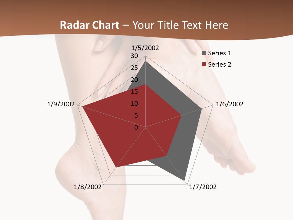 Cellulite Stripped Toe PowerPoint Template