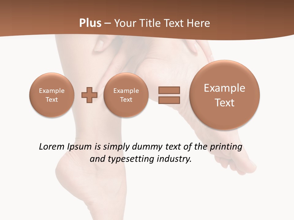 Cellulite Stripped Toe PowerPoint Template
