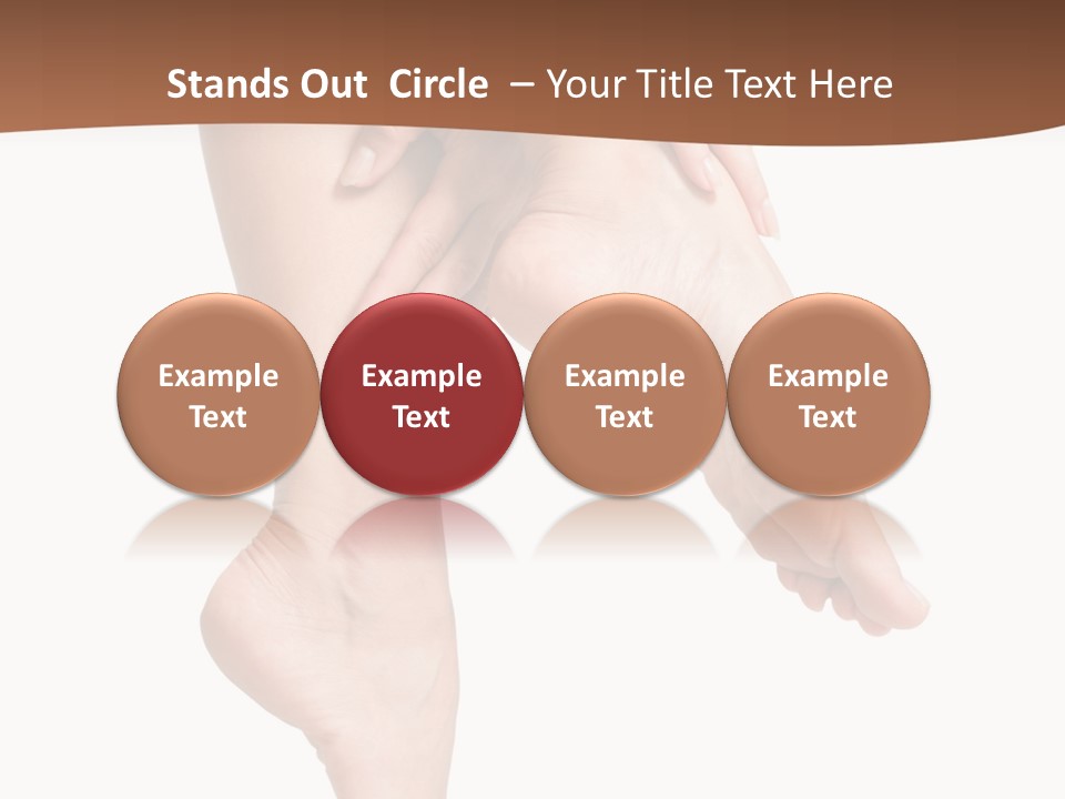 Cellulite Stripped Toe PowerPoint Template