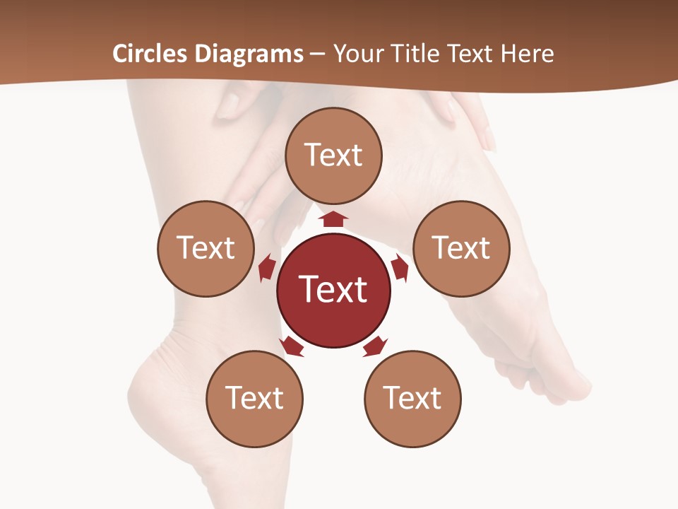 Cellulite Stripped Toe PowerPoint Template