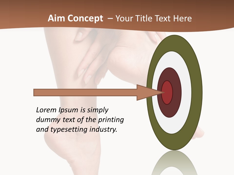 Cellulite Stripped Toe PowerPoint Template
