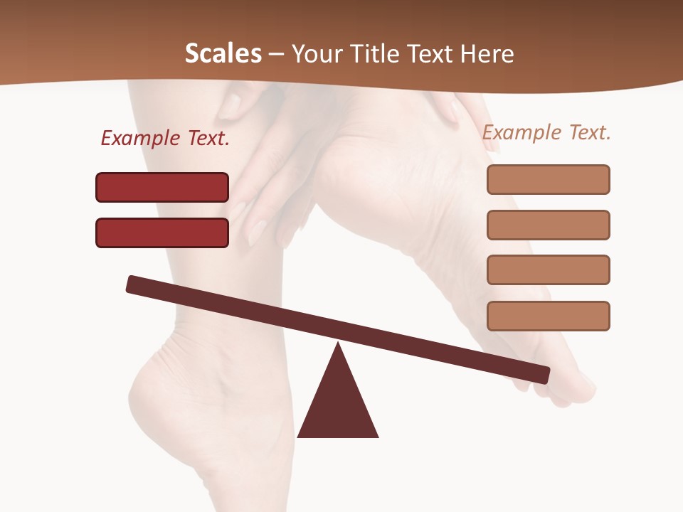 Cellulite Stripped Toe PowerPoint Template