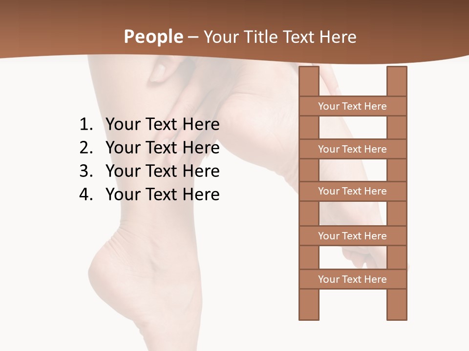 Cellulite Stripped Toe PowerPoint Template