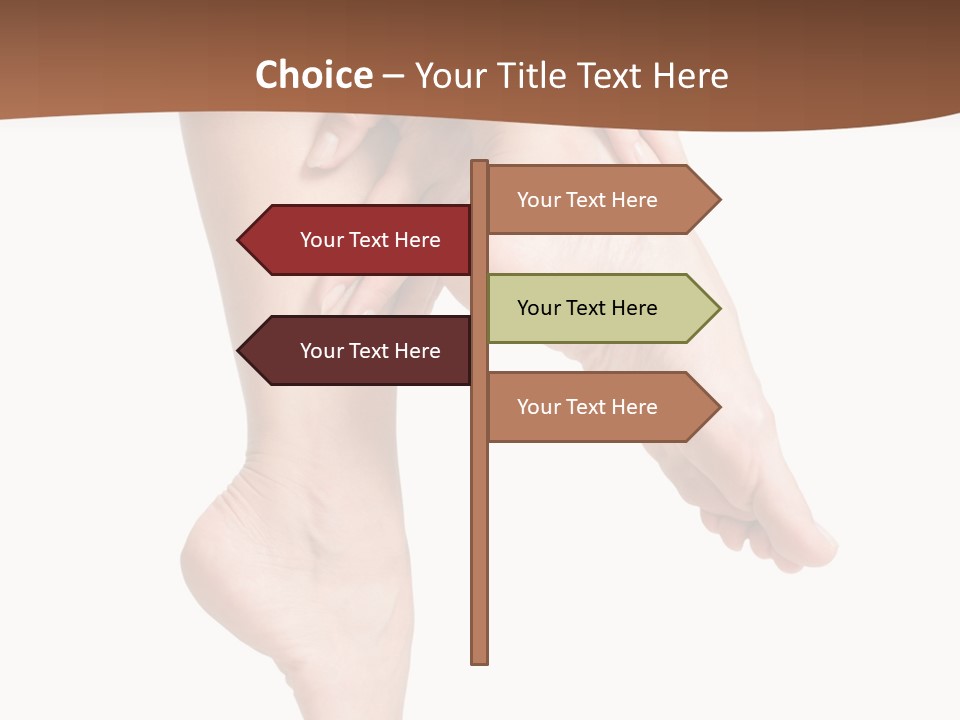 Cellulite Stripped Toe PowerPoint Template