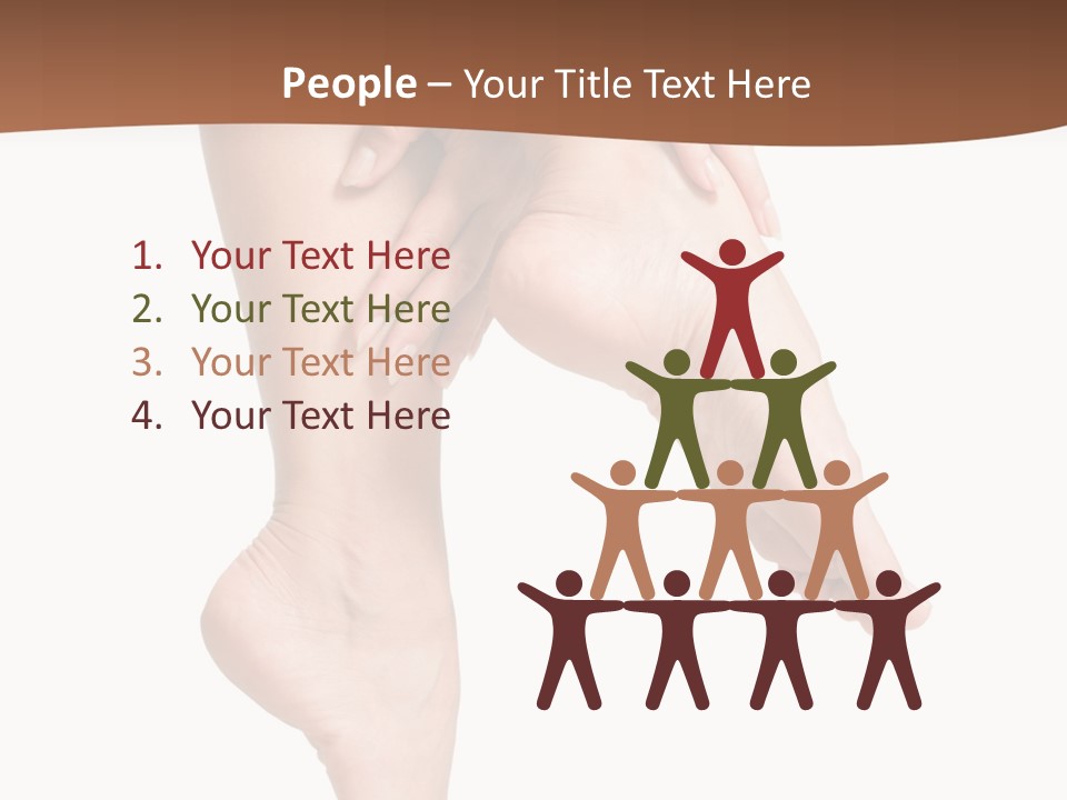 Cellulite Stripped Toe PowerPoint Template