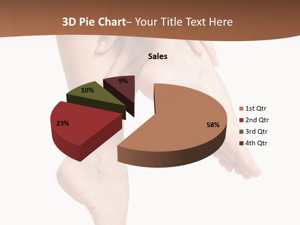 Cellulite Stripped Toe PowerPoint Template
