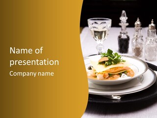 Culinary Dill Wine PowerPoint Template