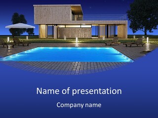 Architectonic Garden Architecture PowerPoint Template