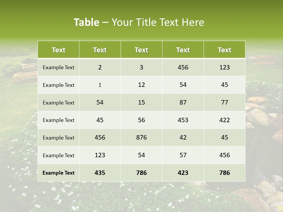 View Fresh Park PowerPoint Template