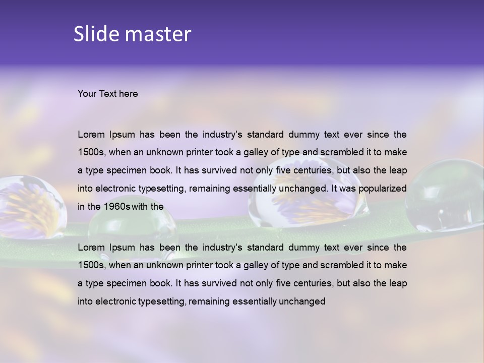 Mirroring Daisy Grass PowerPoint Template