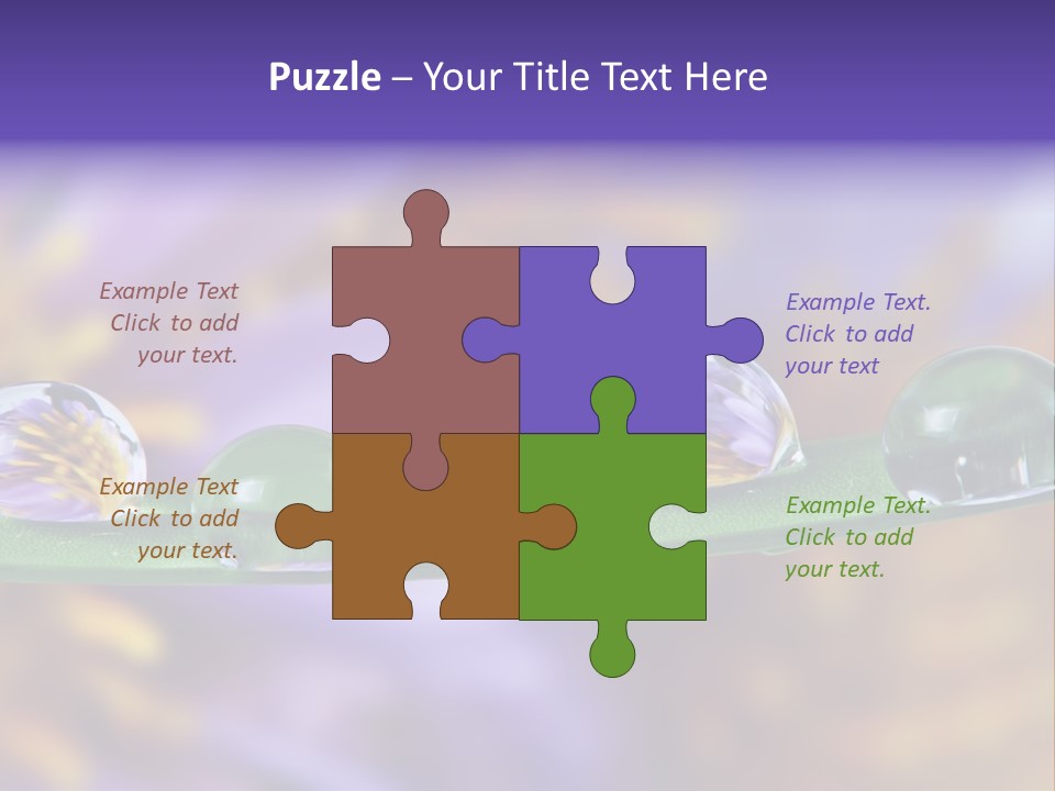 Mirroring Daisy Grass PowerPoint Template