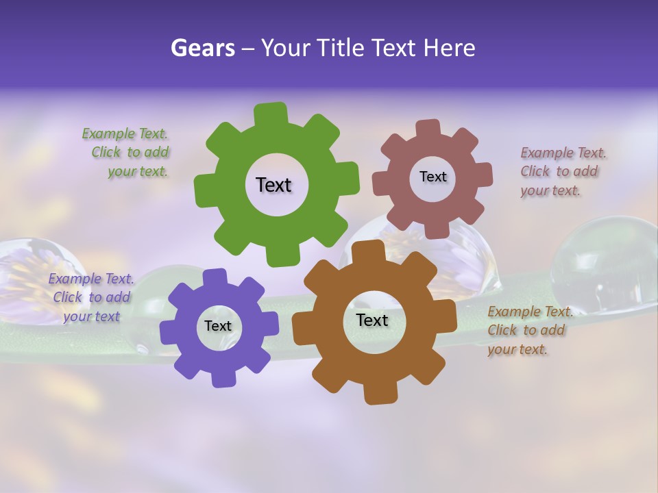 Mirroring Daisy Grass PowerPoint Template