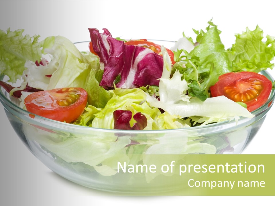 Tasty Fresh Plate PowerPoint Template