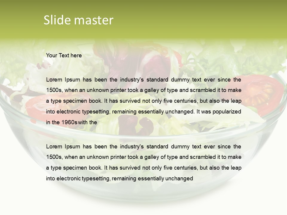 Tasty Fresh Plate PowerPoint Template