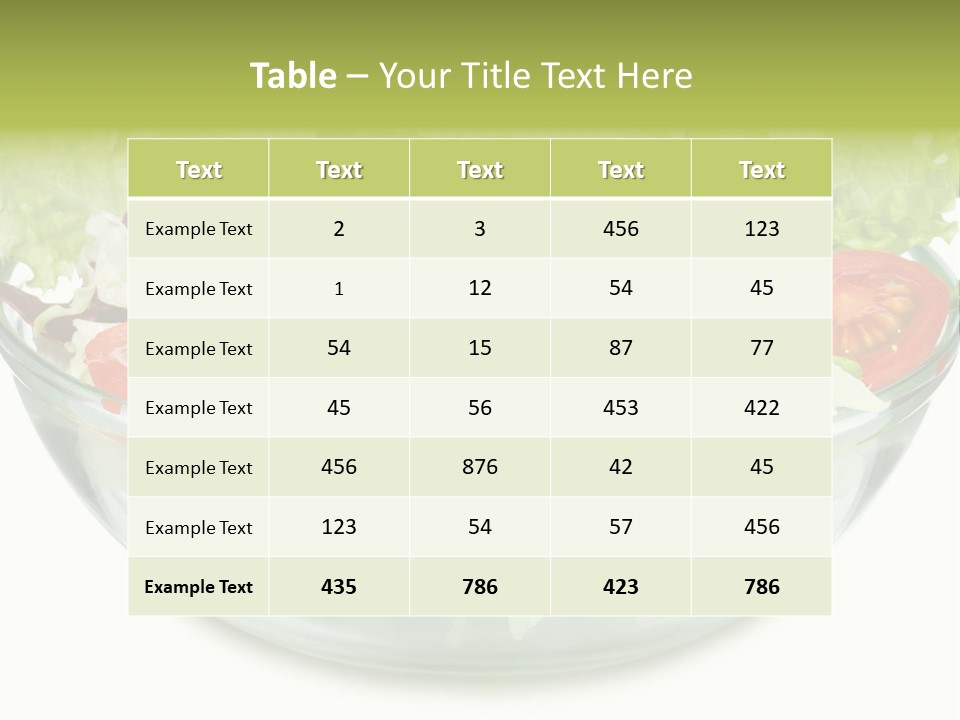 Tasty Fresh Plate PowerPoint Template