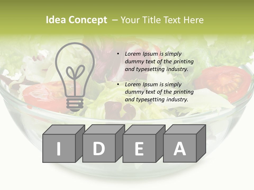 Tasty Fresh Plate PowerPoint Template