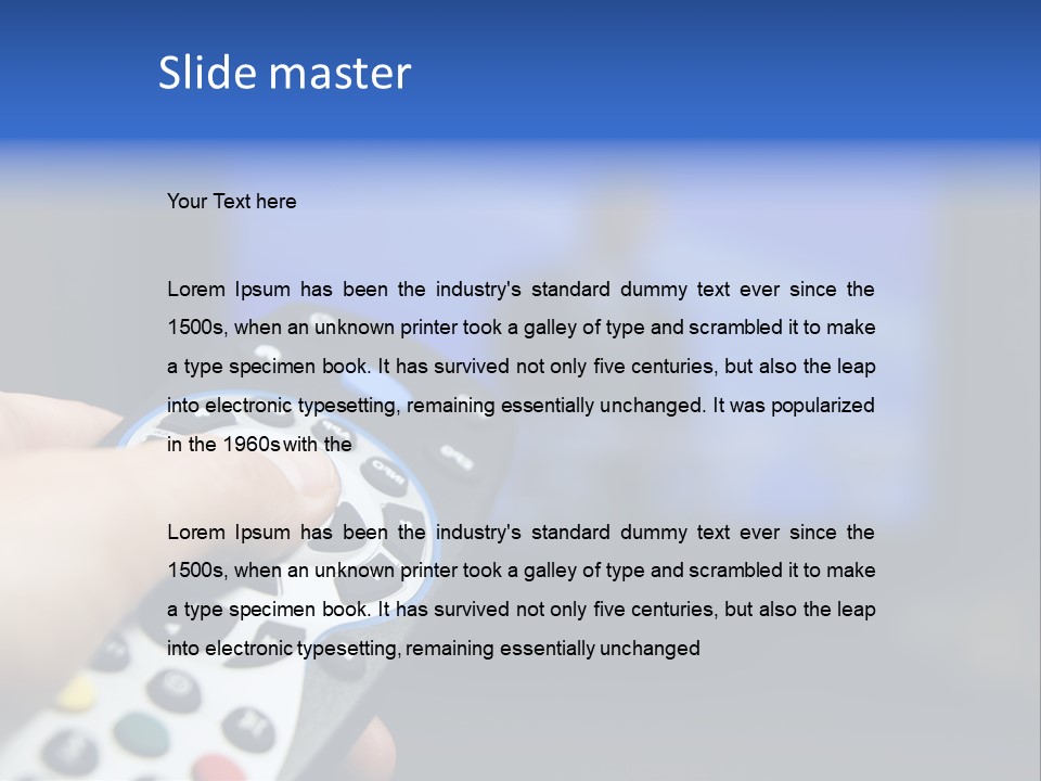 Technology Watching Push PowerPoint Template