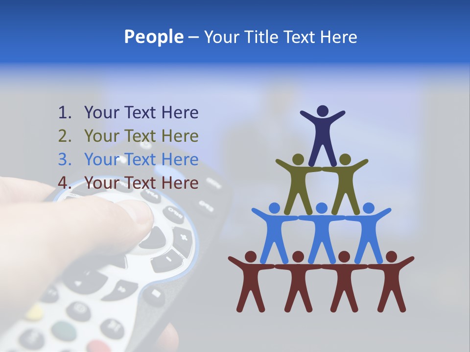 Technology Watching Push PowerPoint Template