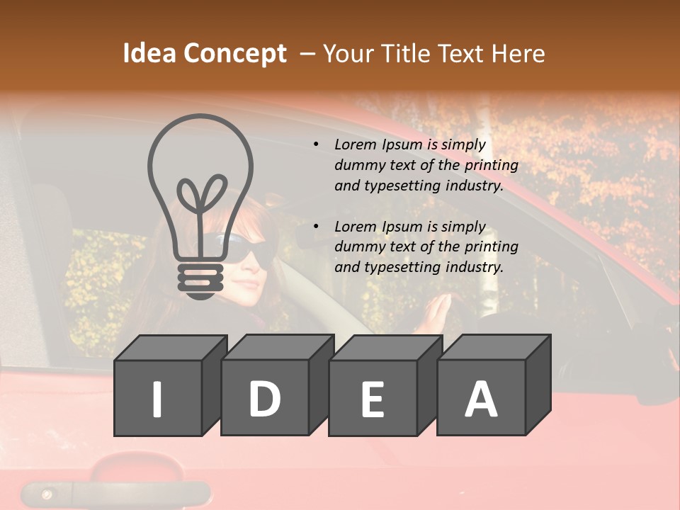 Hire Sunglass Outside PowerPoint Template