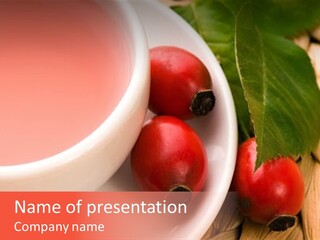 Glass Fruit Autumn PowerPoint Template