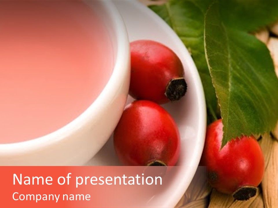 Glass Fruit Autumn PowerPoint Template