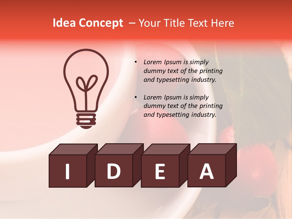 Glass Fruit Autumn PowerPoint Template