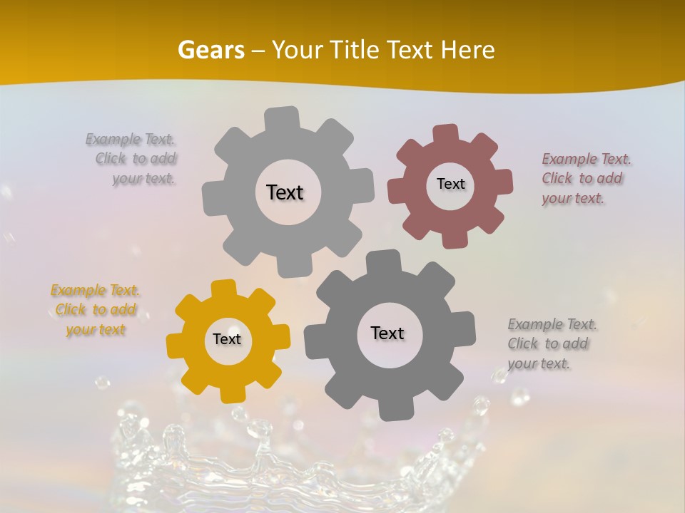 Splash Blue Background PowerPoint Template